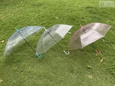 Dù trong suốt thời trang cán dài nhựa dẻo [3 màu] R93cm PHUKIEN-01